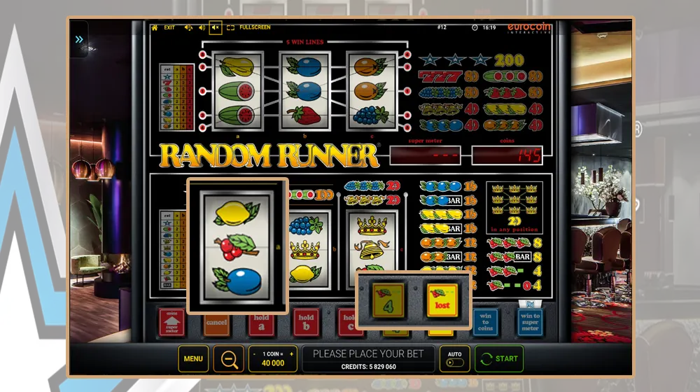 Automatisch gamble feature bij Random Runner